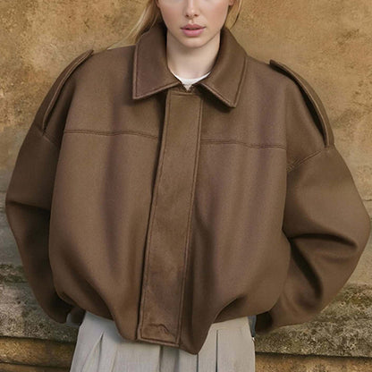 EmberLuxe Suede Bomber Jacket