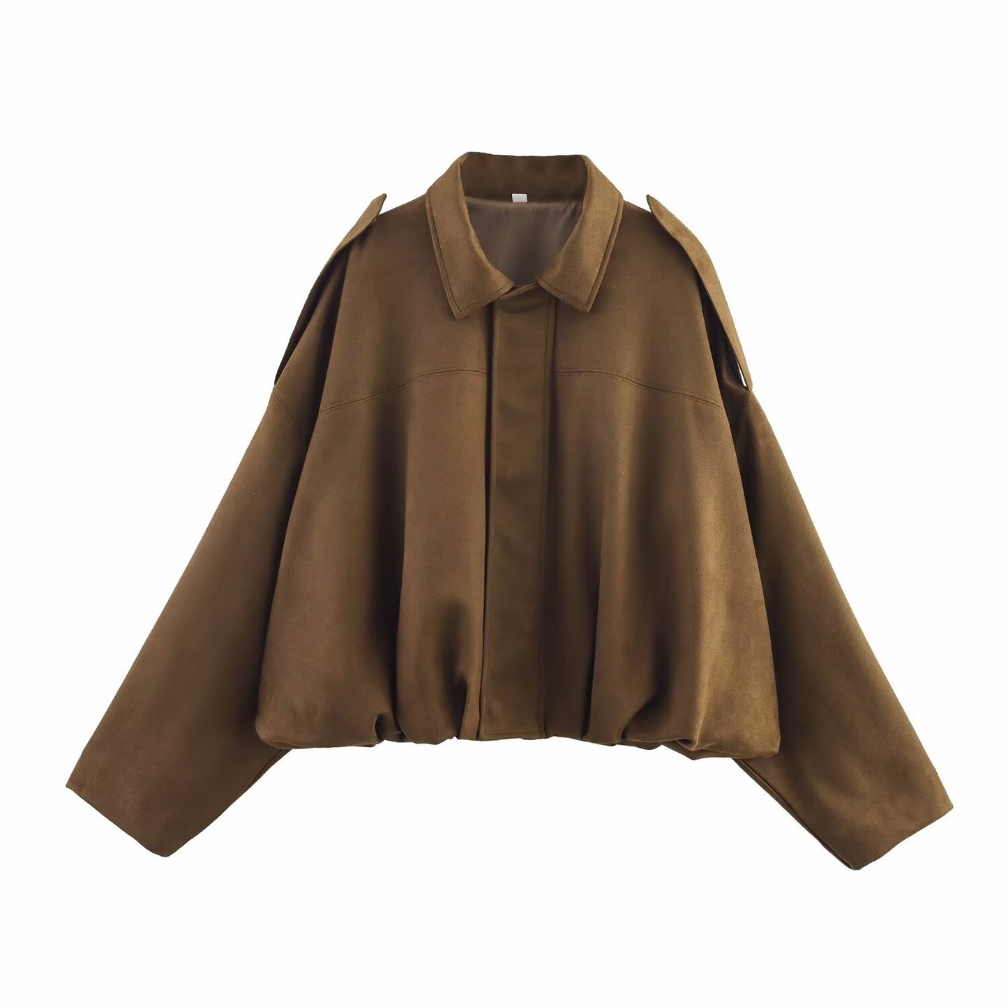EmberLuxe Suede Bomber Jacket
